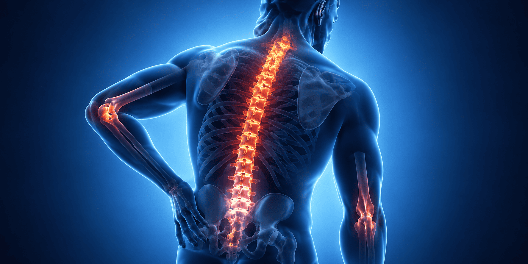 Illustration of spinal back pain representing stem cell therapy for back conditions