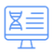 Computer screen icon displaying a DNA symbol and text lines